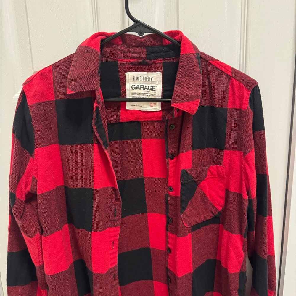 Garage Red and Black Flannel